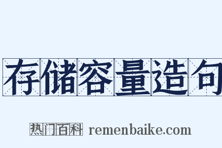 存储容量造句是什么意思的图片